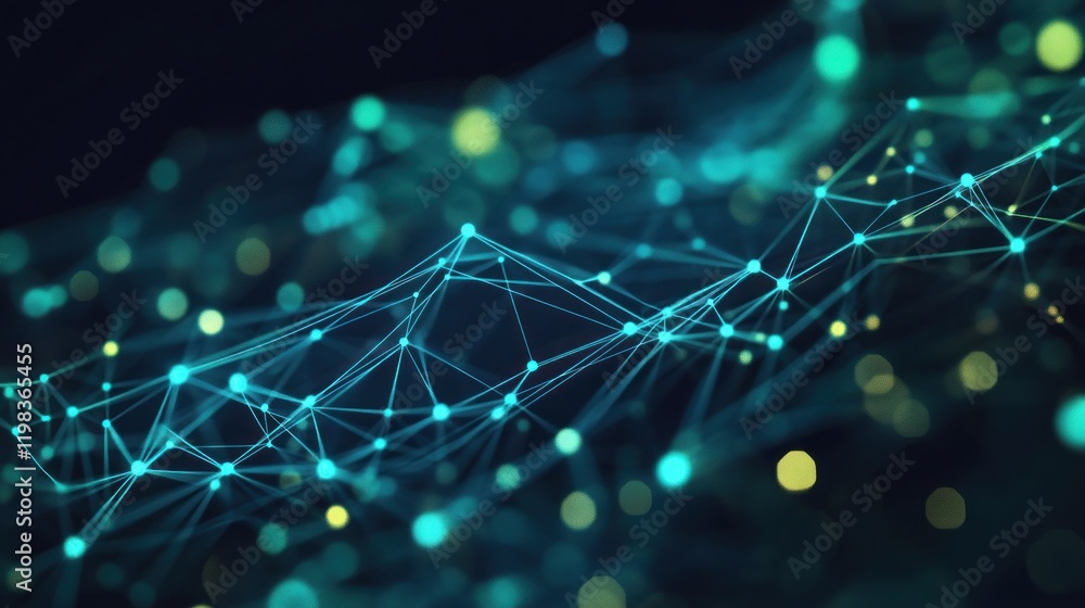 Aufkleber abstract network: a visual representation of interconnectivity and data flow