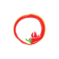 Circular Chili Logo, Stock Photos, Vectors Illustration 