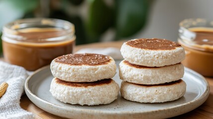 Freshly Made English Muffins with Spread