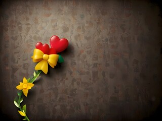 A red hears background, Valentine's day background with red and pink hearts like balloons on pink background, flat lay, Generative AI