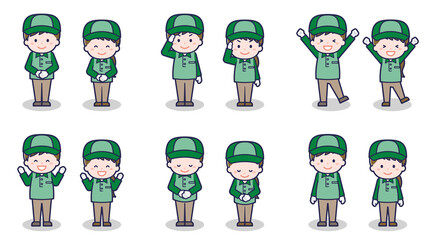 配達員の男女 01