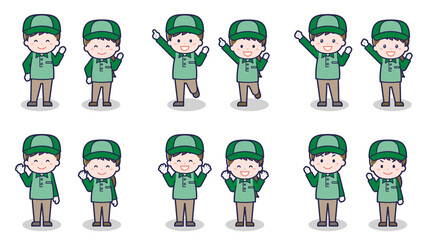 配達員の男女 02