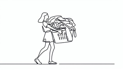 Fototapeta premium line art illustration isolated white