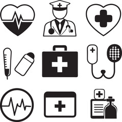 Medical Icon Set Clean and Professional Healthcare Design