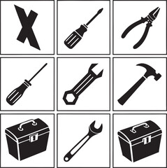 Obraz premium Toolbox Icon Set