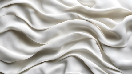 Obraz premium Draped White Fabric Soft Elegant Texture