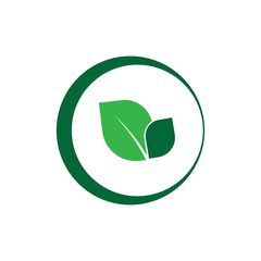 leaf icon illustrstion  flat