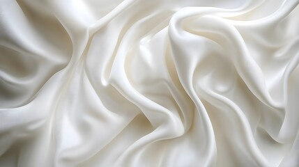 Obraz premium Elegant Draped Cream Silk Fabric Texture