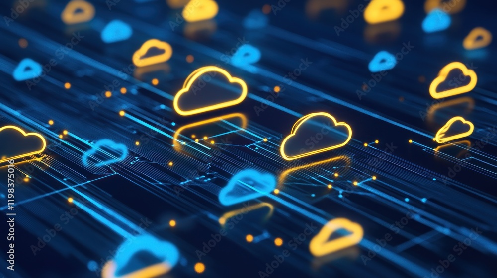 Poster abstract cloud computing network: data flow and digital transformation