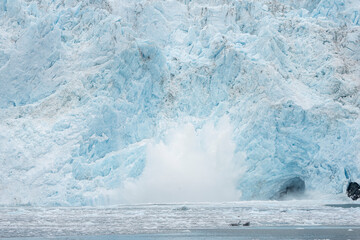 USA, Alaska, Kenai Fjords National Park. Close-up face of calving Aialik Glacier.