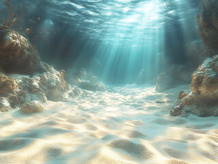 The underwater desert landscape, where sand beds and marine life intertwine