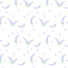 seamless flower pattern isolated in white