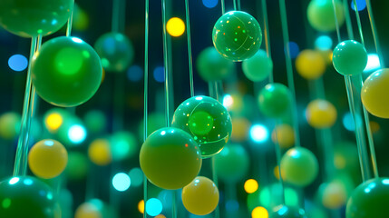 8. An abstract visualization of a multiverse with infinite dimensions represented by interlocking spheres and glowing pathways, surrounded by a chaotic yet harmonious blend of cosmic colors 