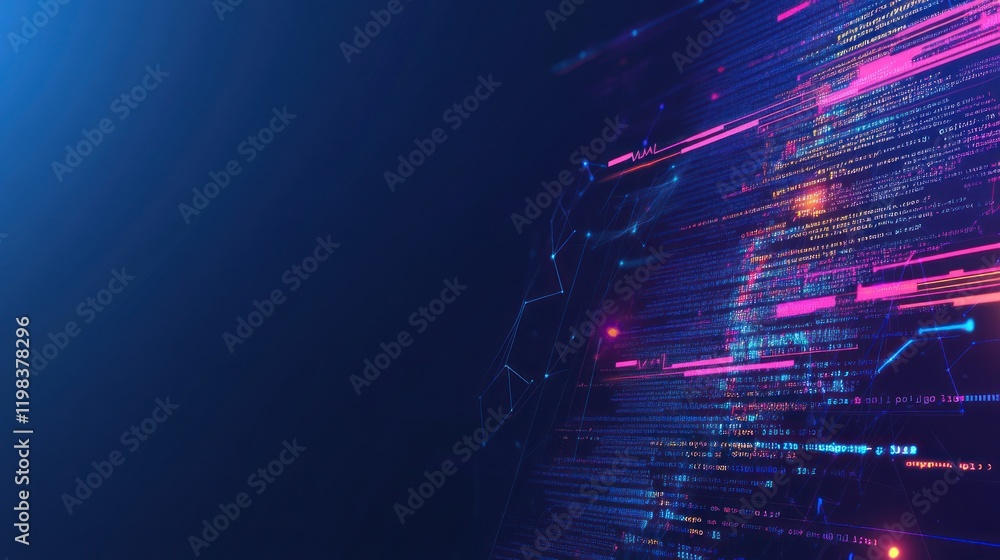 Poster digital streams: abstract data flow visualization