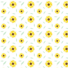 seamless flower pattern isolated in white