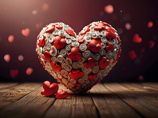  vibrant red heart symbol, red heart symbolizing passion and love , passion, love, emotion, romantic, affection, relationship