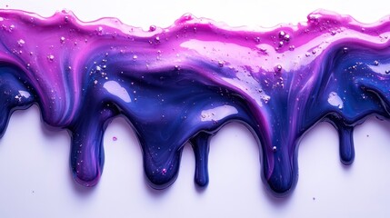Abstract liquid dripping effect, bold and creative. White background