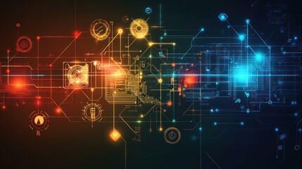 Abstract Digital Network: Futuristic Technology Concept