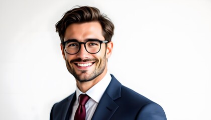 Confident young professional with a warm smile, conveying success and approachability - suitable for corporate websites, business brochures, and LinkedIn profiles