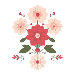 Vector floral decorative elements.flowers vector.