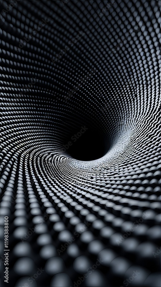 Poster exploring spacetime curvature science visualization digital art abstract environment close-up view p