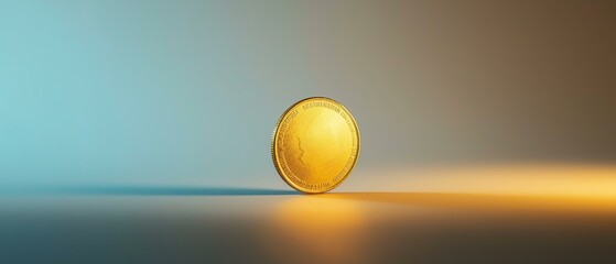 Yellow Sphere on Reflective Surface | 3D Rendering Art