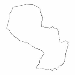 Paraguay outline map