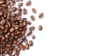 Coffee beans isolated on white background