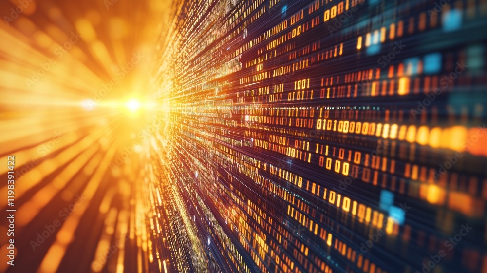 Poster Digital Stream: A Journey Through Binary Code