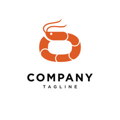 Letter O Shrimp Logo Icon Vector