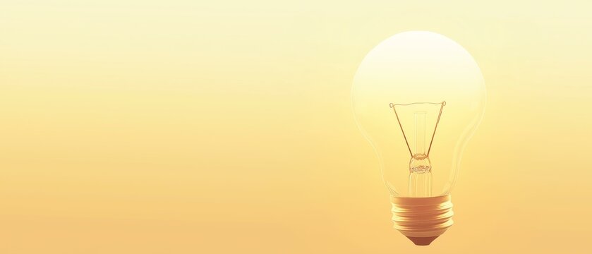 Illuminating Sunrise over a Glowing Light Bulb Icon