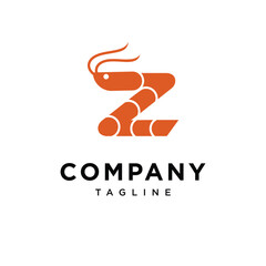 Letter Z Shrimp Logo Icon Vector