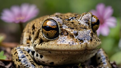 Intimate Close-Up of a Gopher Frog