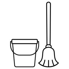 bucket and mop