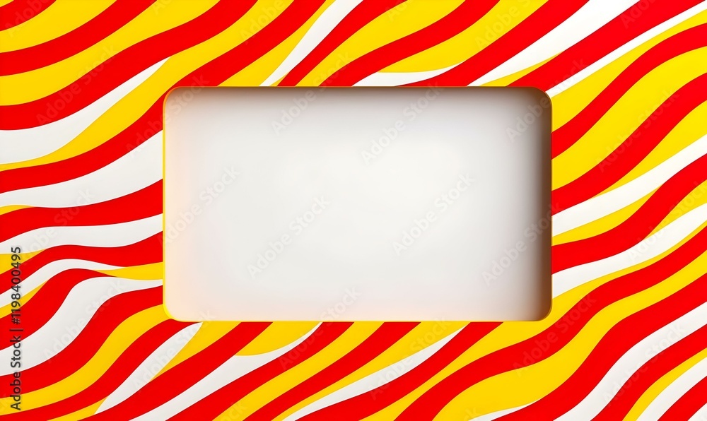 Aufkleber vibrant geometric composition featuring bold yellow and red frames, creating an energetic and dynami