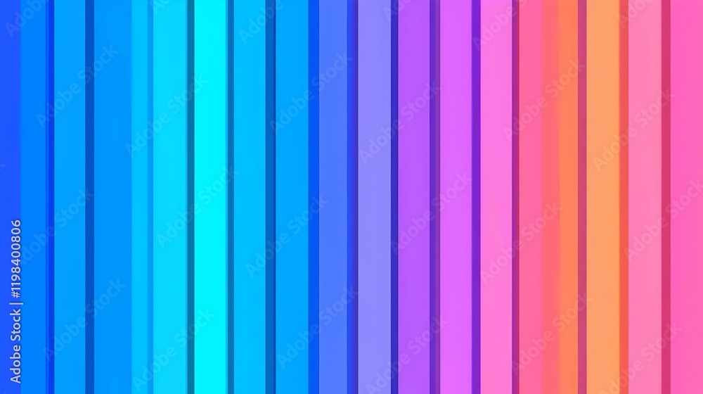 Poster energetic rainbow flow, vibrant colors intertwining in a dynamic vertical pattern, creating a lively