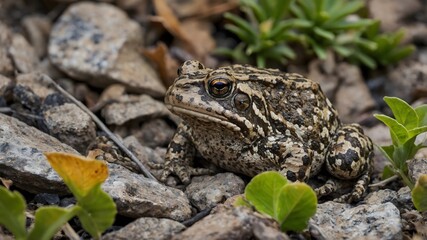 Obraz premium Hidden Wyoming Toad Disguised Among Natural Surroundings