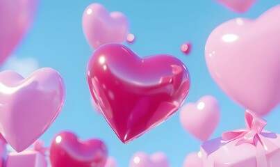 Festive Valentine's Day Giveaway Graphic, vibrant colors, heart motifs, playful design, inviting atmosphere, perfect for romantic celebrations.