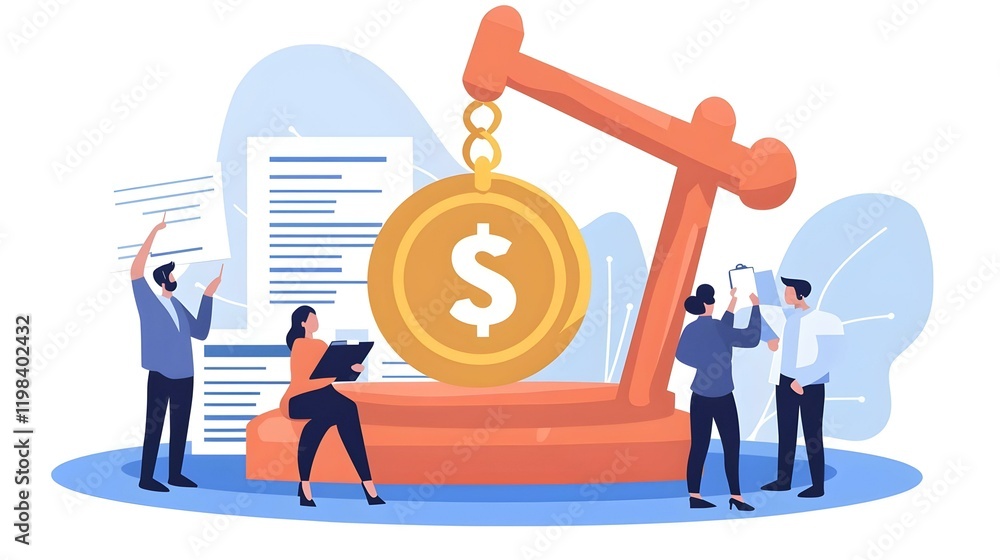 Aufkleber modern tax filing systems illustrated in flat vector design, showcasing user-friendly interfaces and