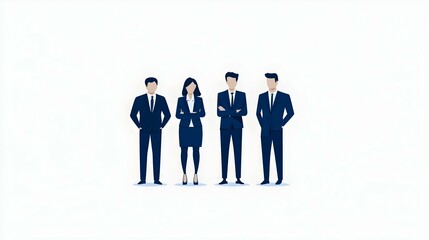 Sales Managers Collaboration, a vibrant flat vector graphic showcasing diverse sales managers engaged in teamwork and strategy development.