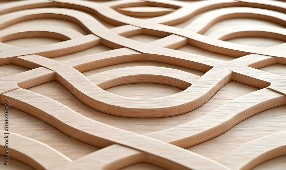 Poster geometric laser engraving on a smooth surface, intricate patterns create a striking visual effect, s