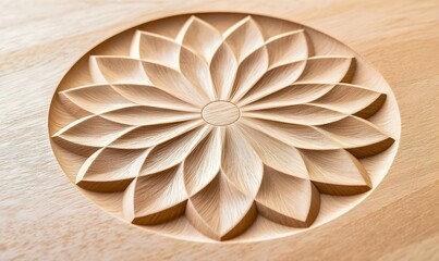 Intricate Laser-Etched Geometric Pattern on Smooth Surface, Showcasing Precision and Modern Aesthetic in Design