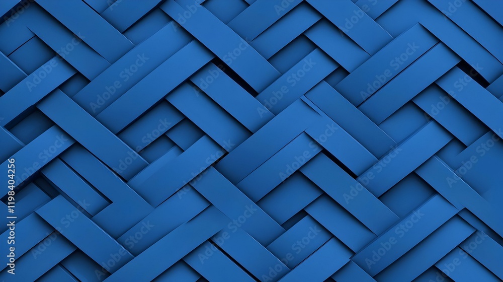 Aufkleber blue geometric harmony, a modern design featuring overlapping geometric shapes in various shades of 