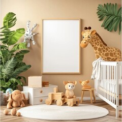 Charming nursery decor featuring plush animals cozy room interior design playful environment eye-level view child development