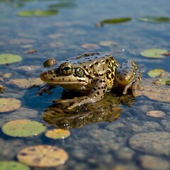 Obraz premium Foothill Yellow-Legged Frog Tadpoles in a Pond