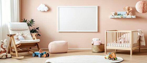 Playful nursery decoration ideas cozy room interior design soft colors child-friendly environment