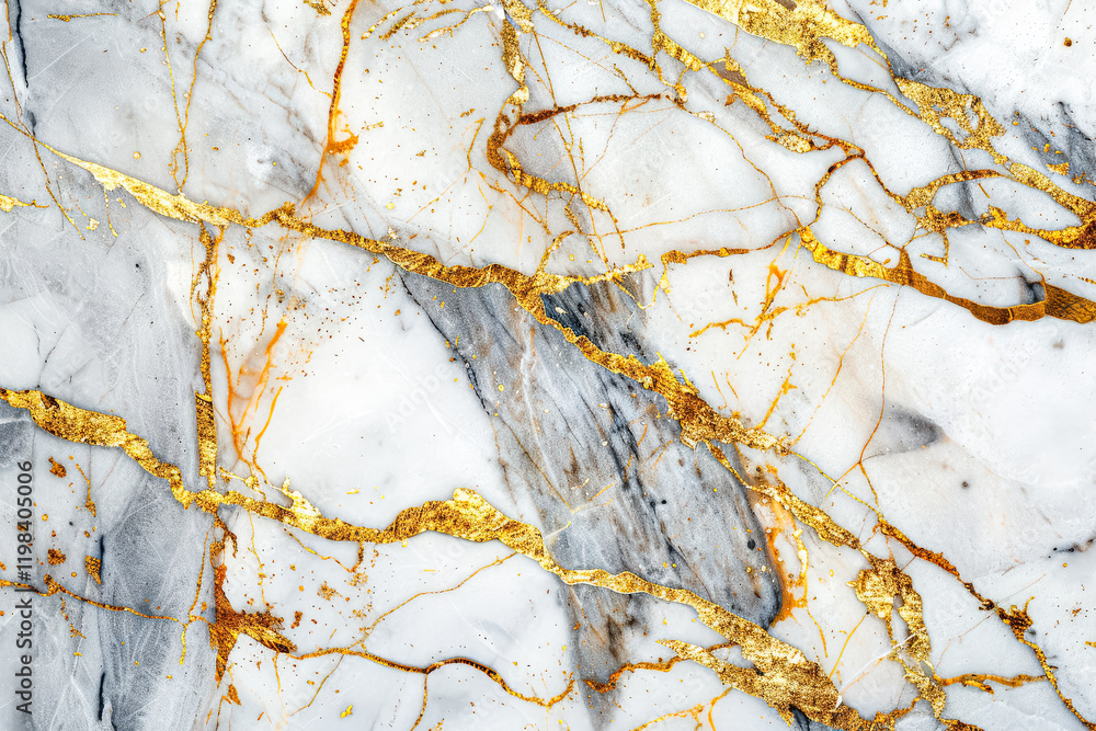 Poster stunning marble wall with a gold and white marble design. the design is intricate and detailed, with