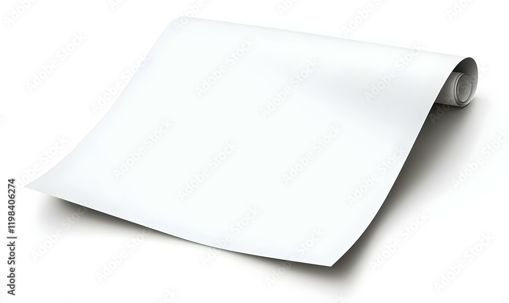 Poster delicate paper swirls, soft curls of white paper creating an elegant texture against a pristine back