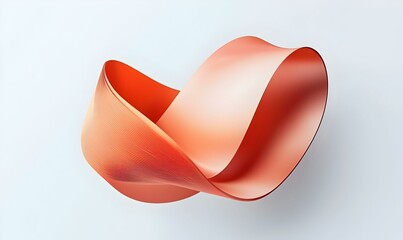 Soft paper curls on a blank white background create an elegant, minimalist aesthetic, emphasizing texture and subtle shadows.