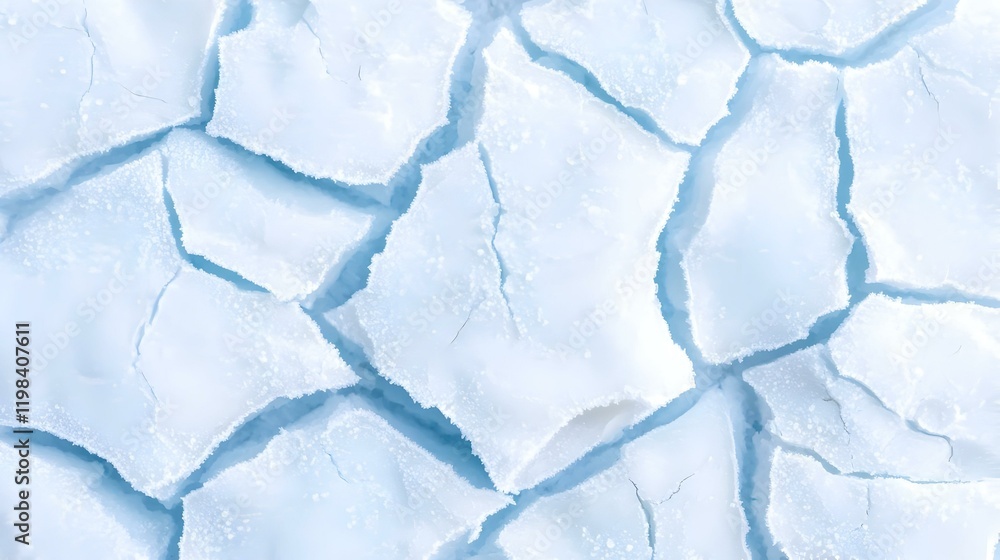 Poster frosted terrain, intricate patterns on a textured surface resembling delicate frost, showcasing crys